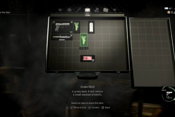 Resident Evil 4 remake inventory menu