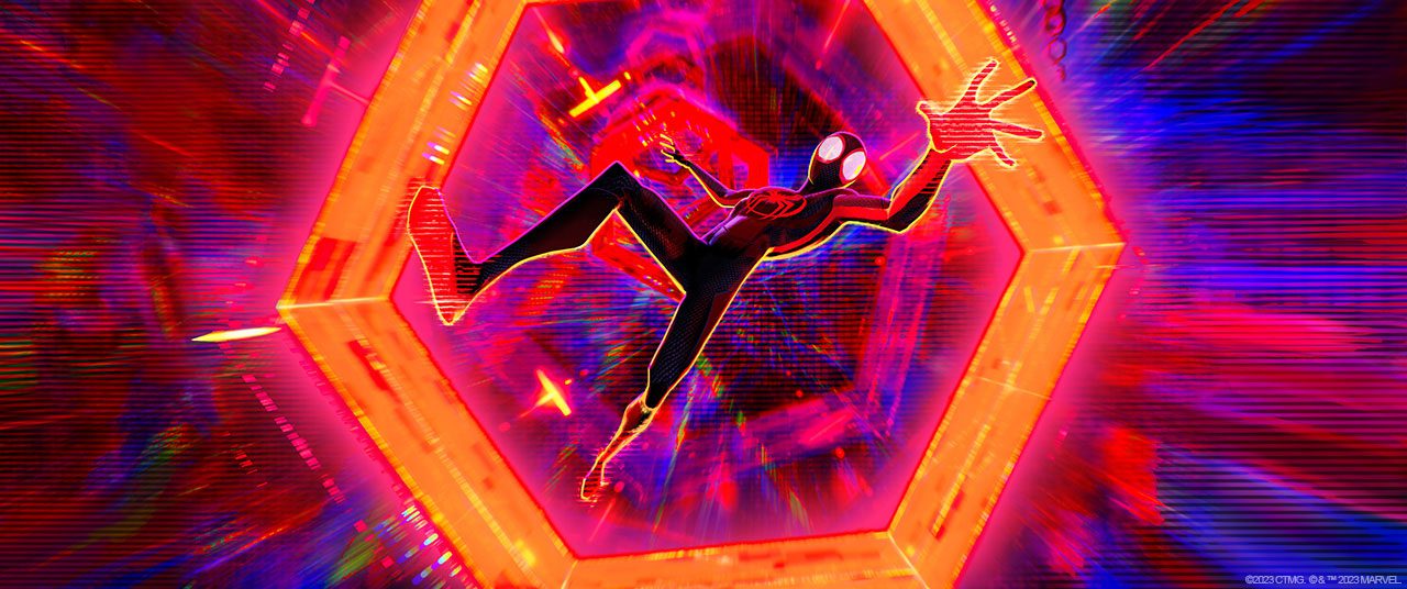Spider-Man: Across the Spider-Verse miles morales falling in dimension